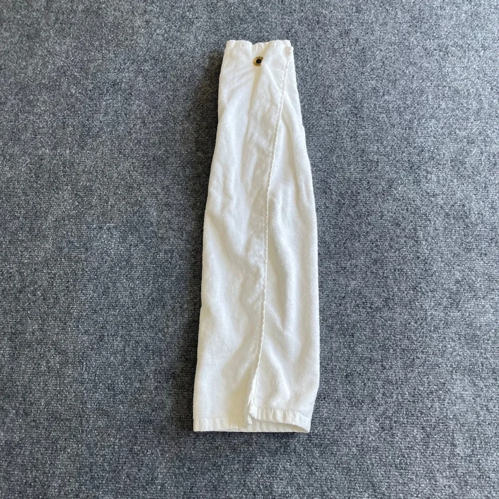 Vintage Disney Mickey Mouse Golf Towel White Embroidered Terry Cloth Grommet